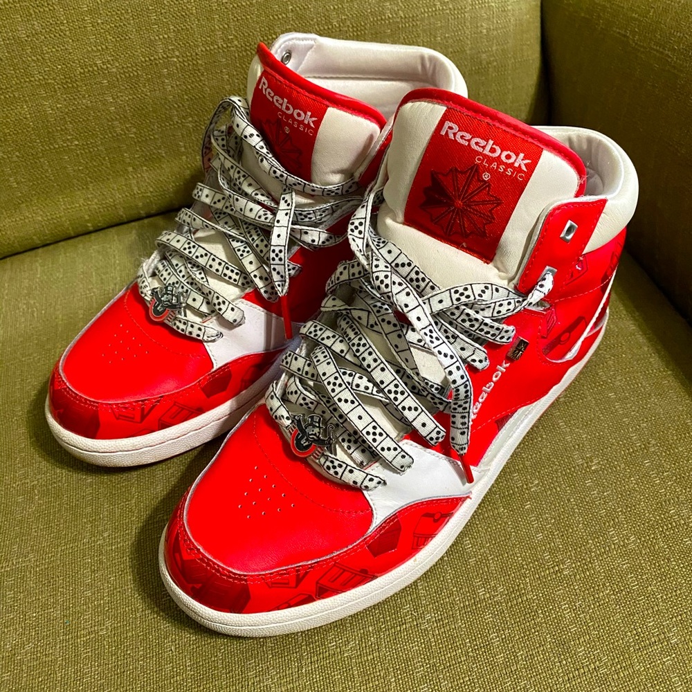 Vintage REEBOK X MONOPOLY Red High-Tops Women’s Size 8.5